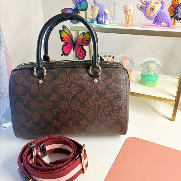 Coach Brown Satchel with Colorful Patches - Picture 2 of 8